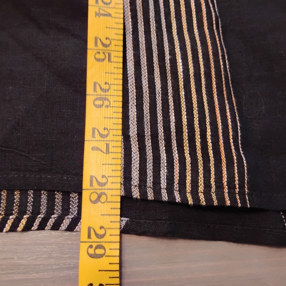 Havana Shirt Co Cabana Shirt Men's L  Black With Gradating Stripes Short Sleeve - Picture 7 of 8